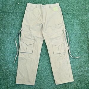 Phlemuns Men's SSENSE Exclusive Khaki Logo Olive Green Cargo Pants